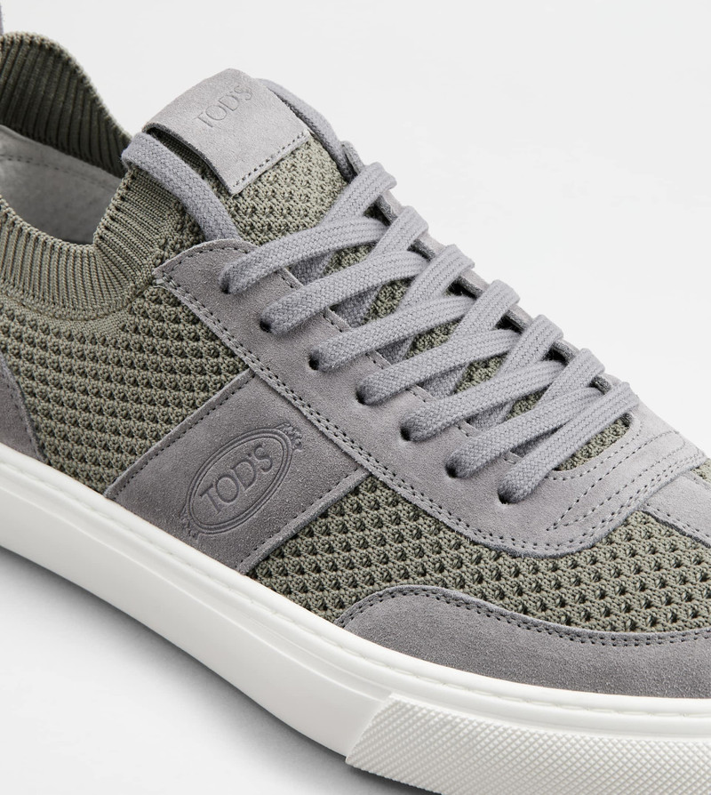 TOD'S SNEAKERS IN FABRIC AND SUEDE - GREY 5