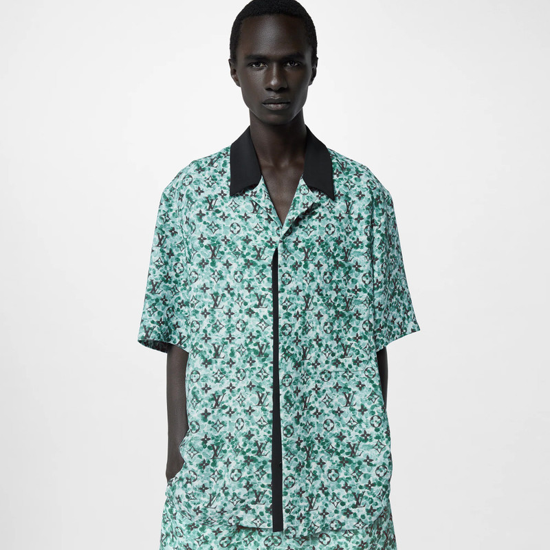 Monogram Crepe Short-Sleeved Shirt 5