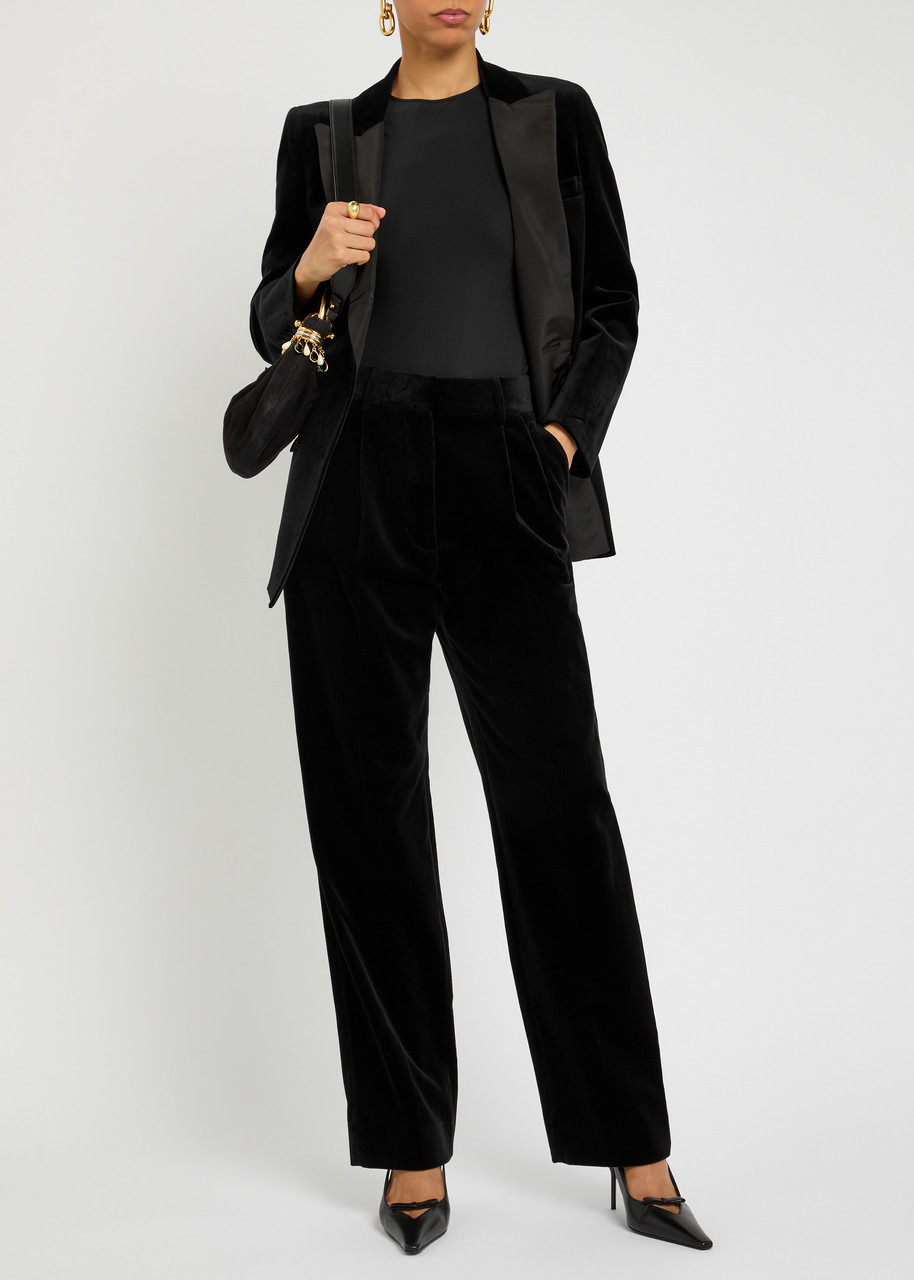 Blaze Milano Fox Pleated Velvet Trousers - 4