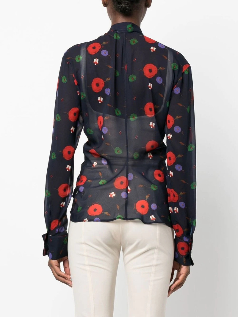floral-print long-sleeved shirt 4