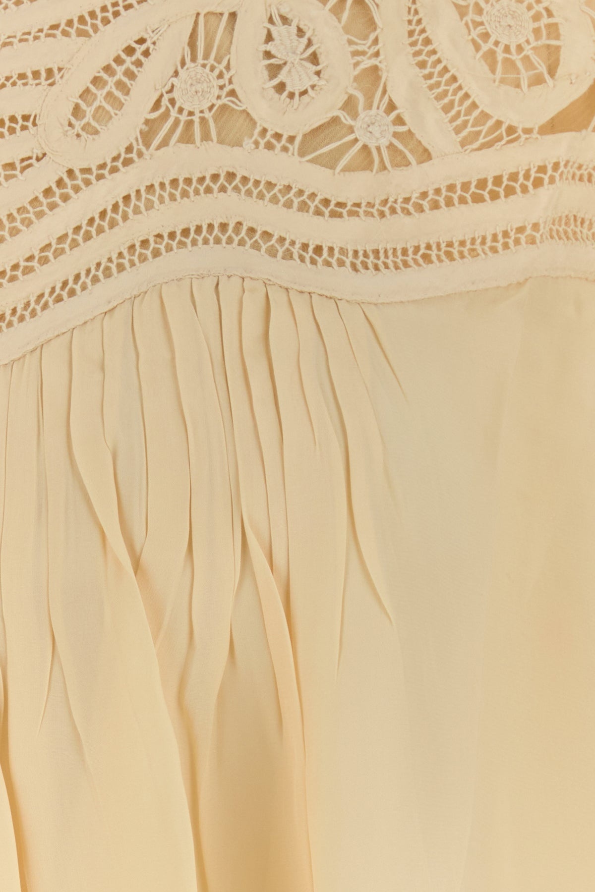 Cream satin Threadwork blouse - 3