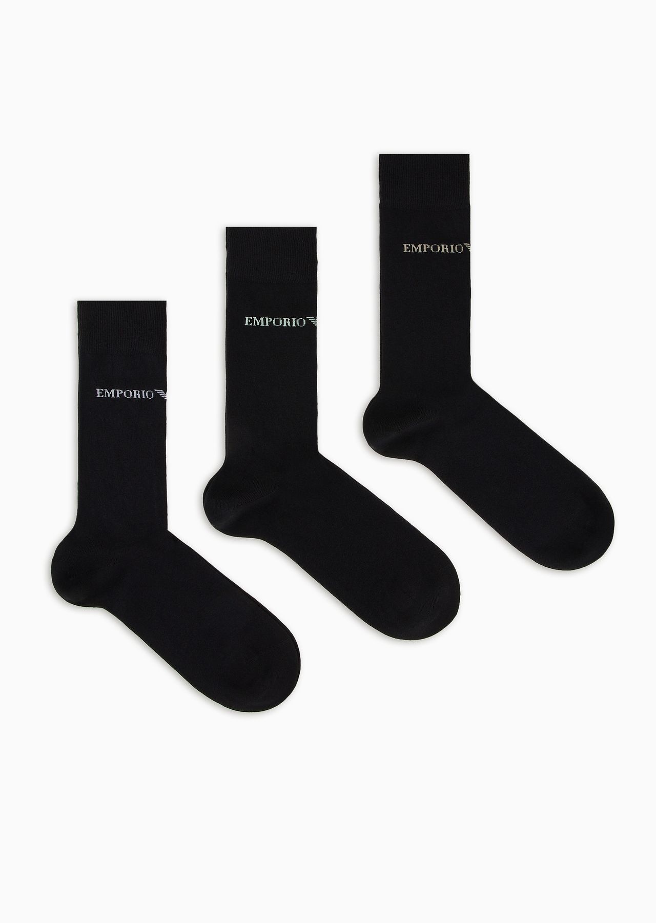 Three-pack of socks with Emporio Armani logo - 1