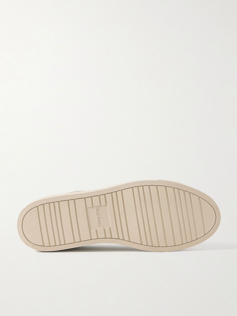 Paul Smith Basso Lux Suede-Trimmed Leather Sneakers Neutral outlook