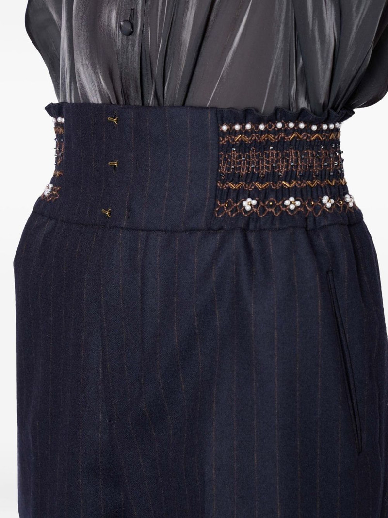 beaded pinstripe trousers 3