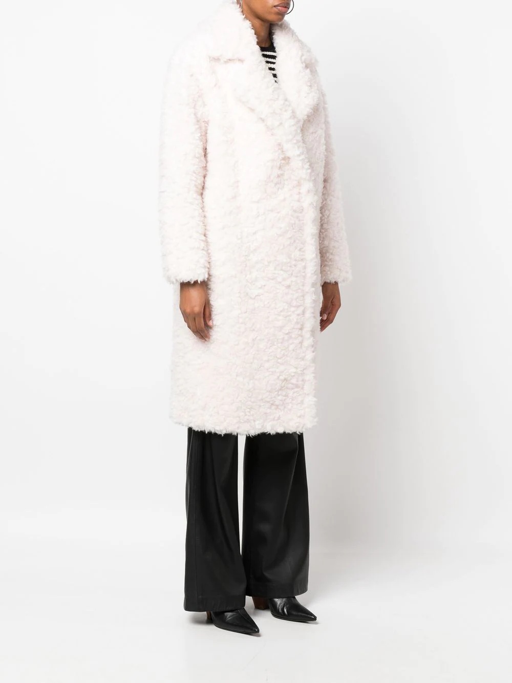 woven wool maxi coat - 3
