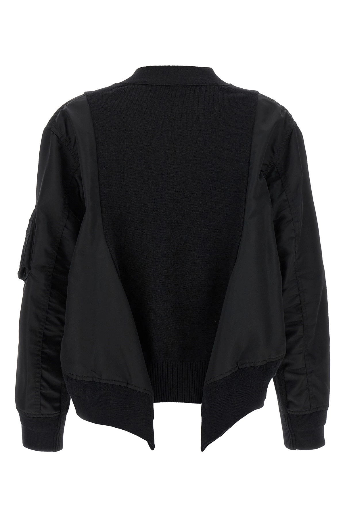 Sacai Women Nylon Insert Cardigan - 2