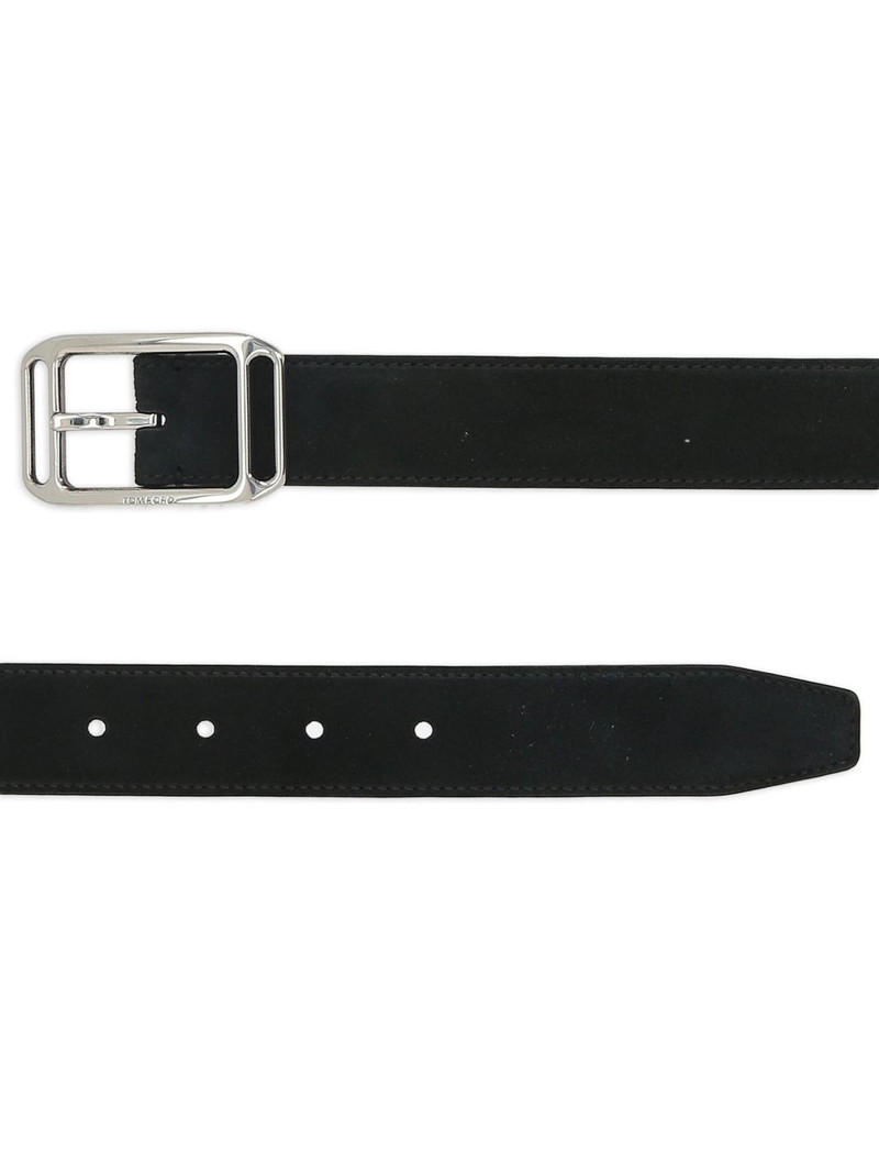 TOM FORD rectangular-buckle leather belt outlook