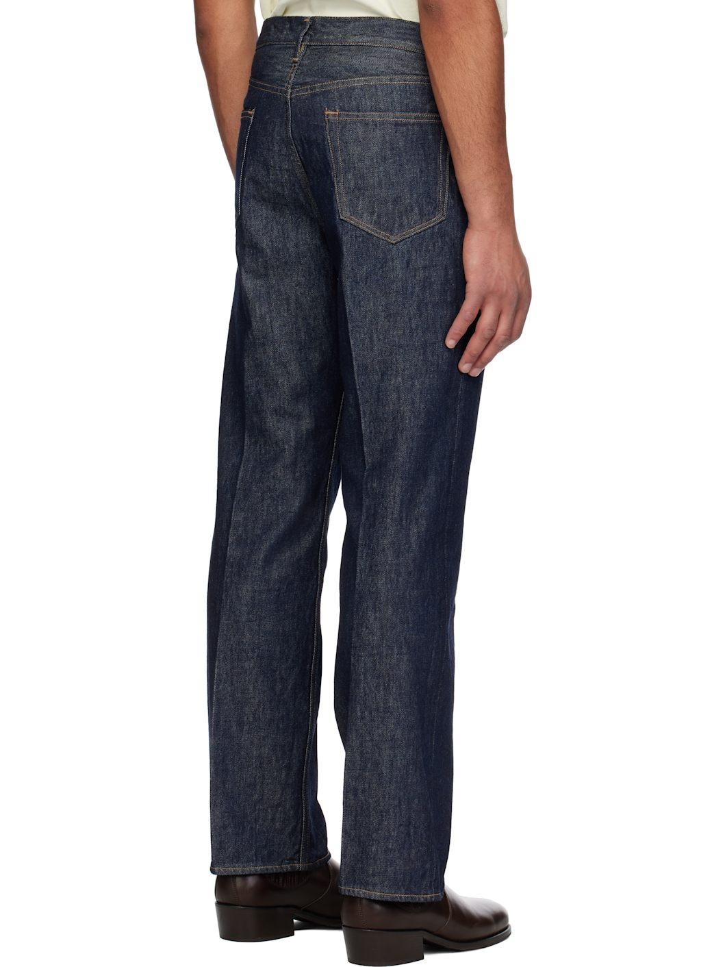Indigo Hard Twist Denim 5P Jeans - 3