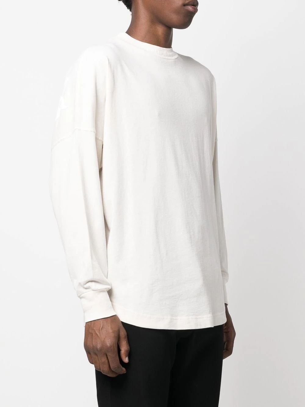 CLASSIC LOGO OVER TEE L/S BUTTER WHITE - 4