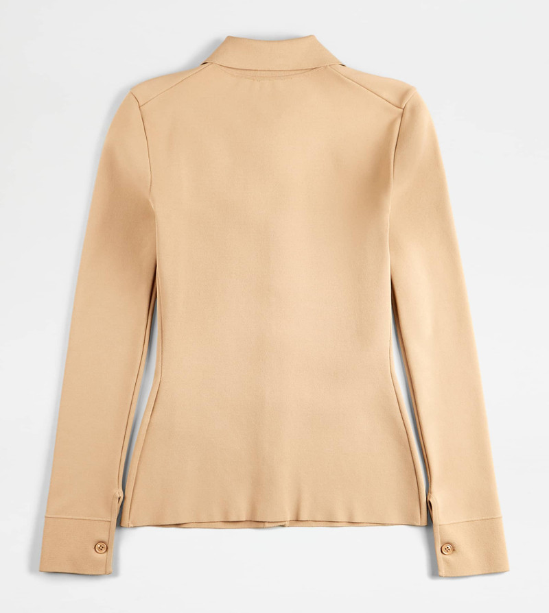 Tod's POLO SHIRT IN KNIT - BEIGE outlook