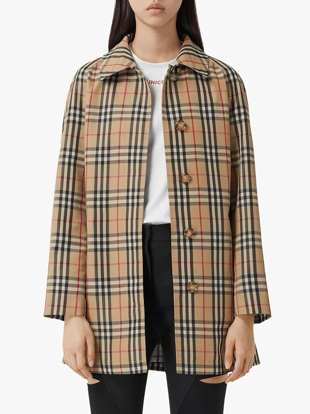 vintage check car coat - 3