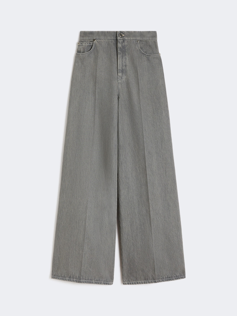 NATALE Denim wide-leg trousers - BLACK 1