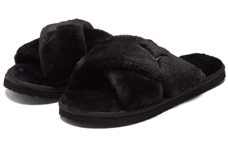 (WMNS) PUMA Fluff X Strap Slide 'Black' 384936-01 - 4
