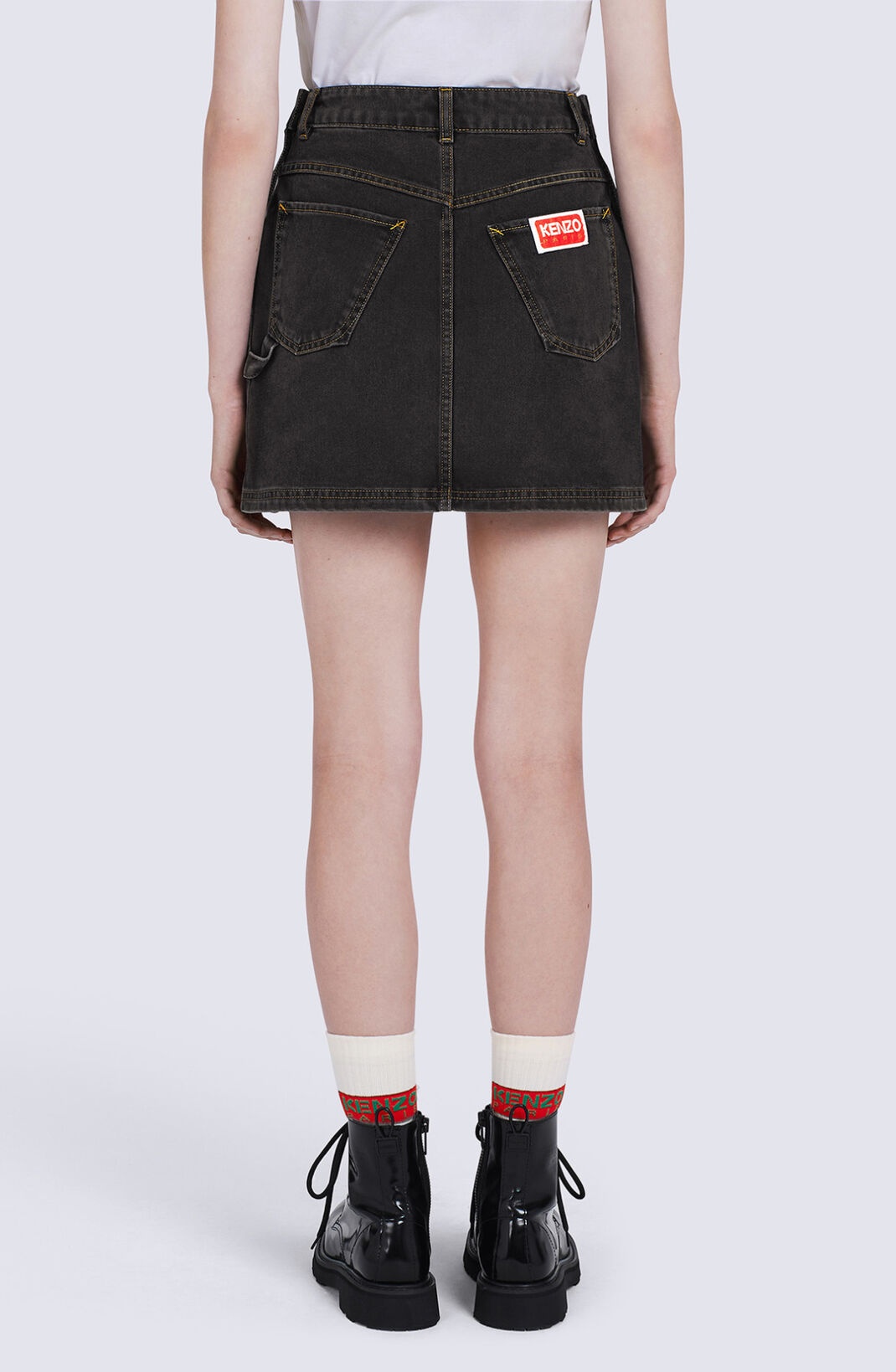 'BOKE FLOWER' denim miniskirt - 5