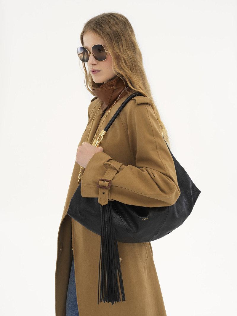 Chloé CHLOÉ FOULARD SHOULDER BAG IN GRAINED LEATHER outlook