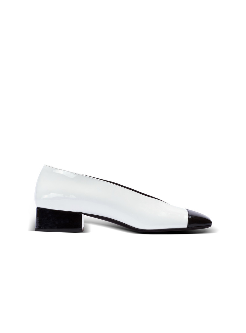 Eden two-tone patent leather ballet flats 1