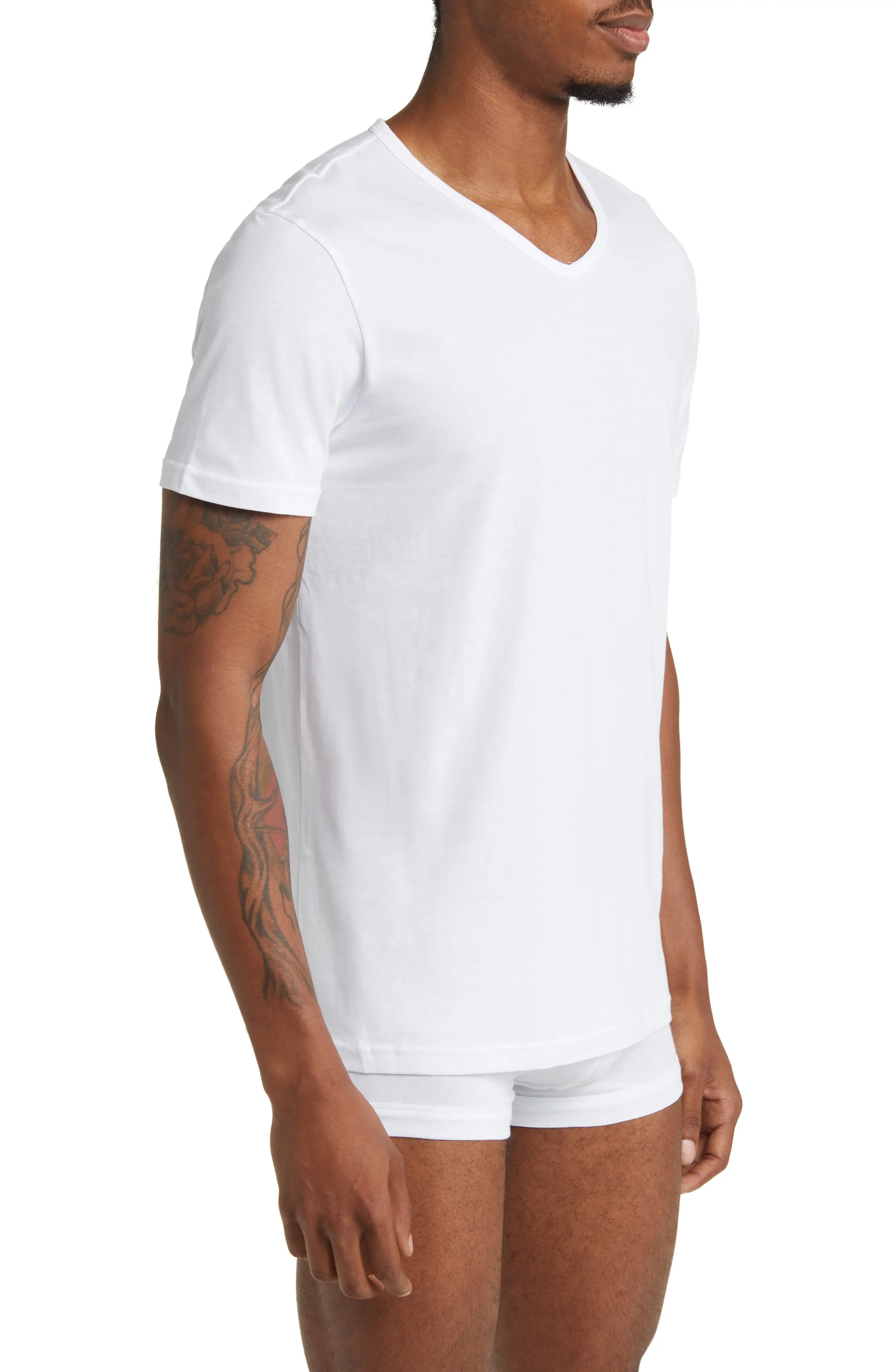 3-Pack V-neck Cotton T-Shirts - 3