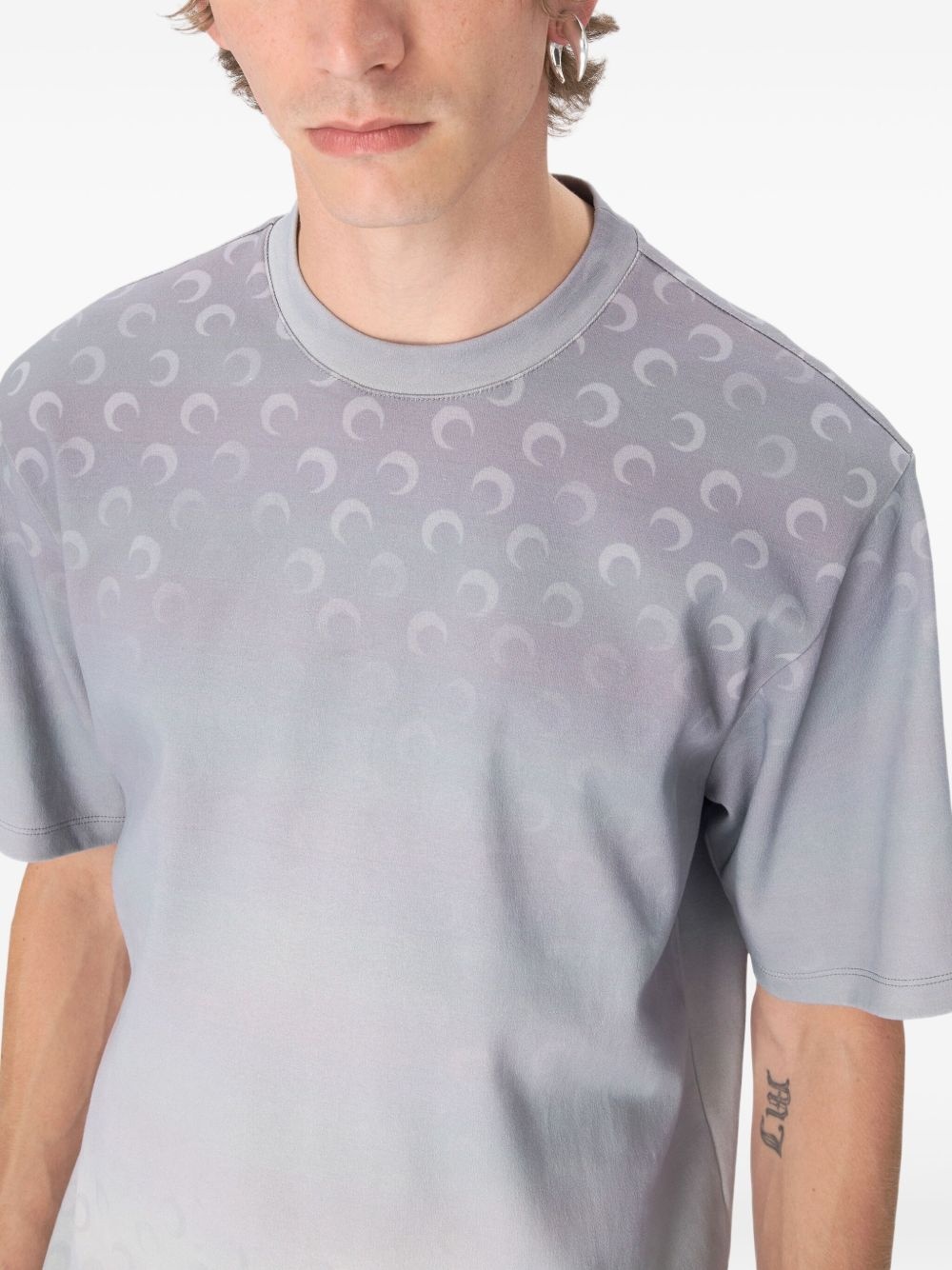 Moon-print T-shirt - 3