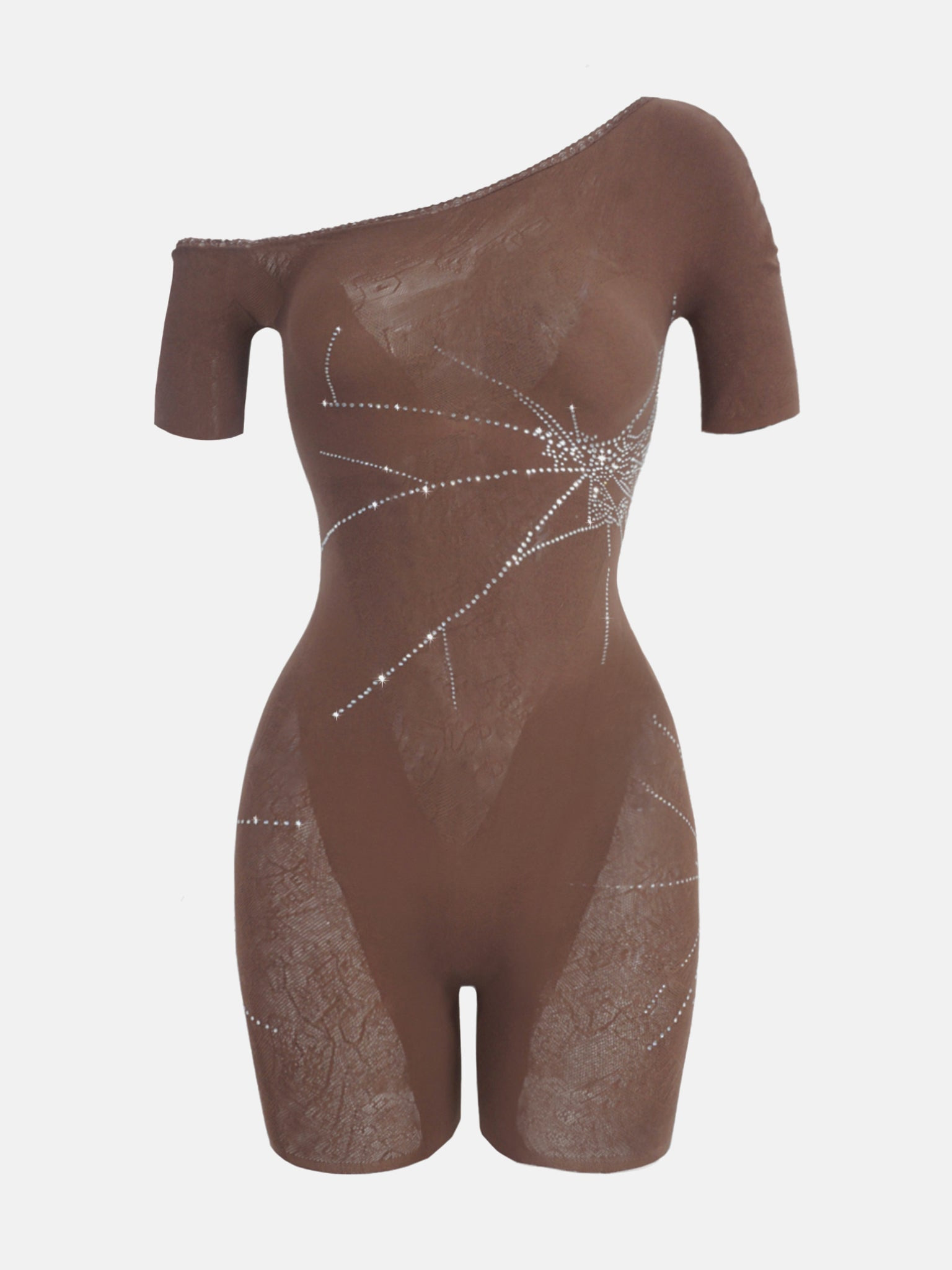 VANDERVOORT PLAYSUIT RHINESTONE IN OLD MONEY BROWN - 6