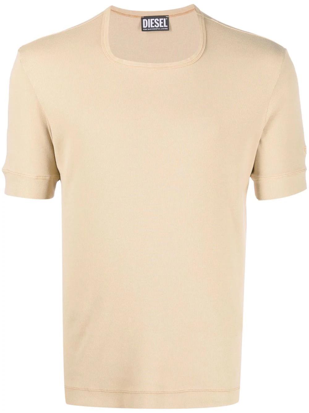 ribbed stretch-cotton T-shirt - 1