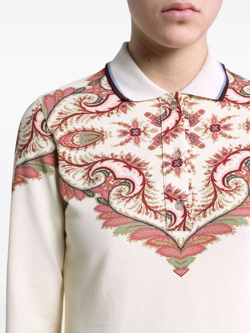 paisley-print polo shirt 4
