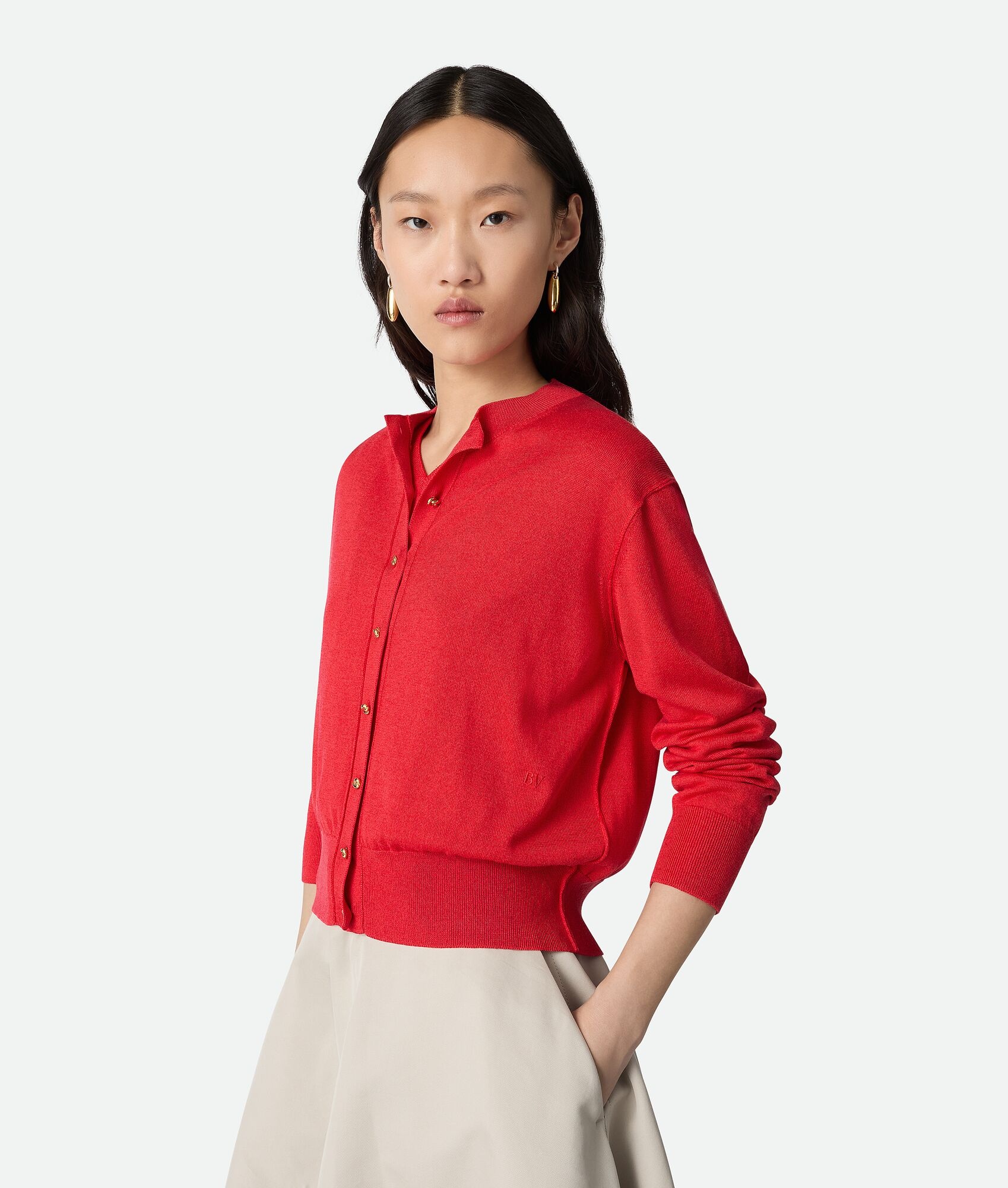 Cotton And Viscose Twinset - 2