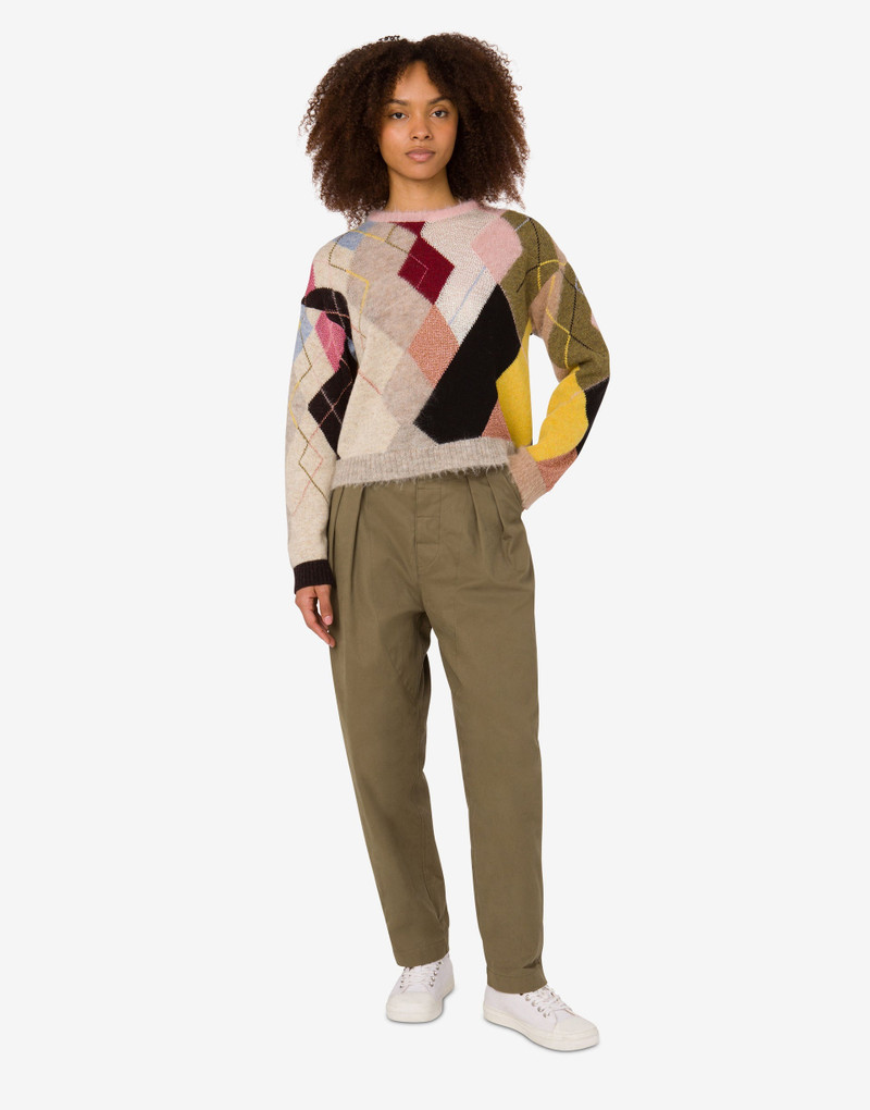 INLAID GAUZE MOHAIR PULLOVER 1