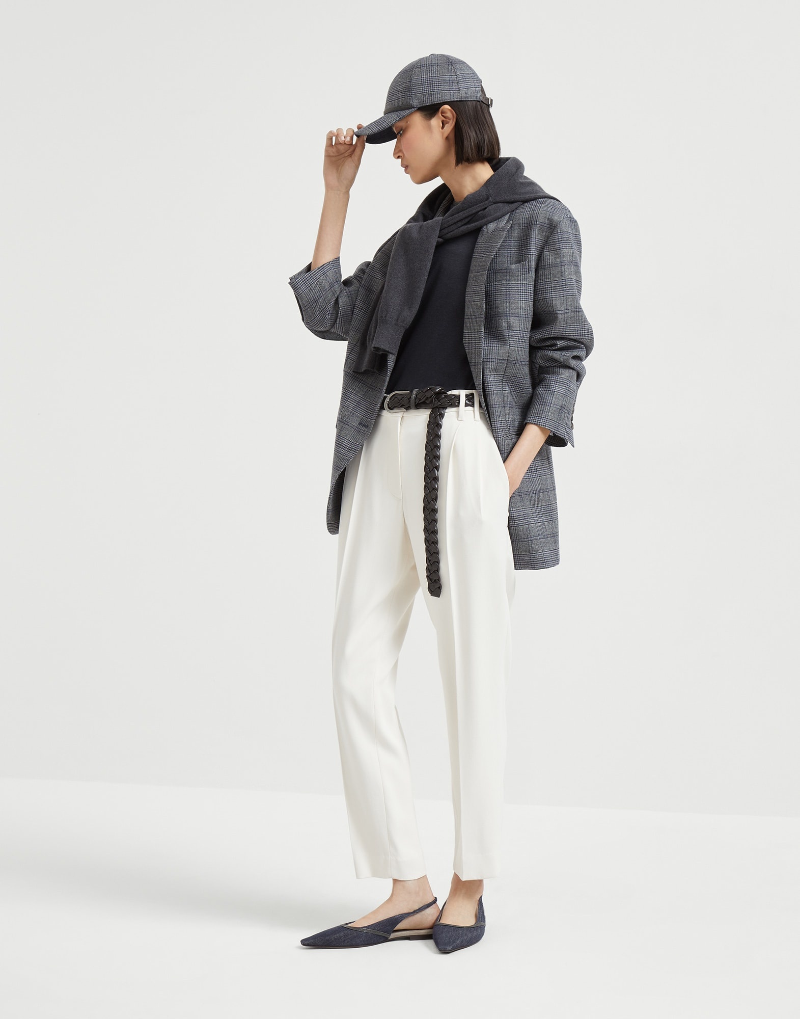 Cashmere sweater with monili - 5