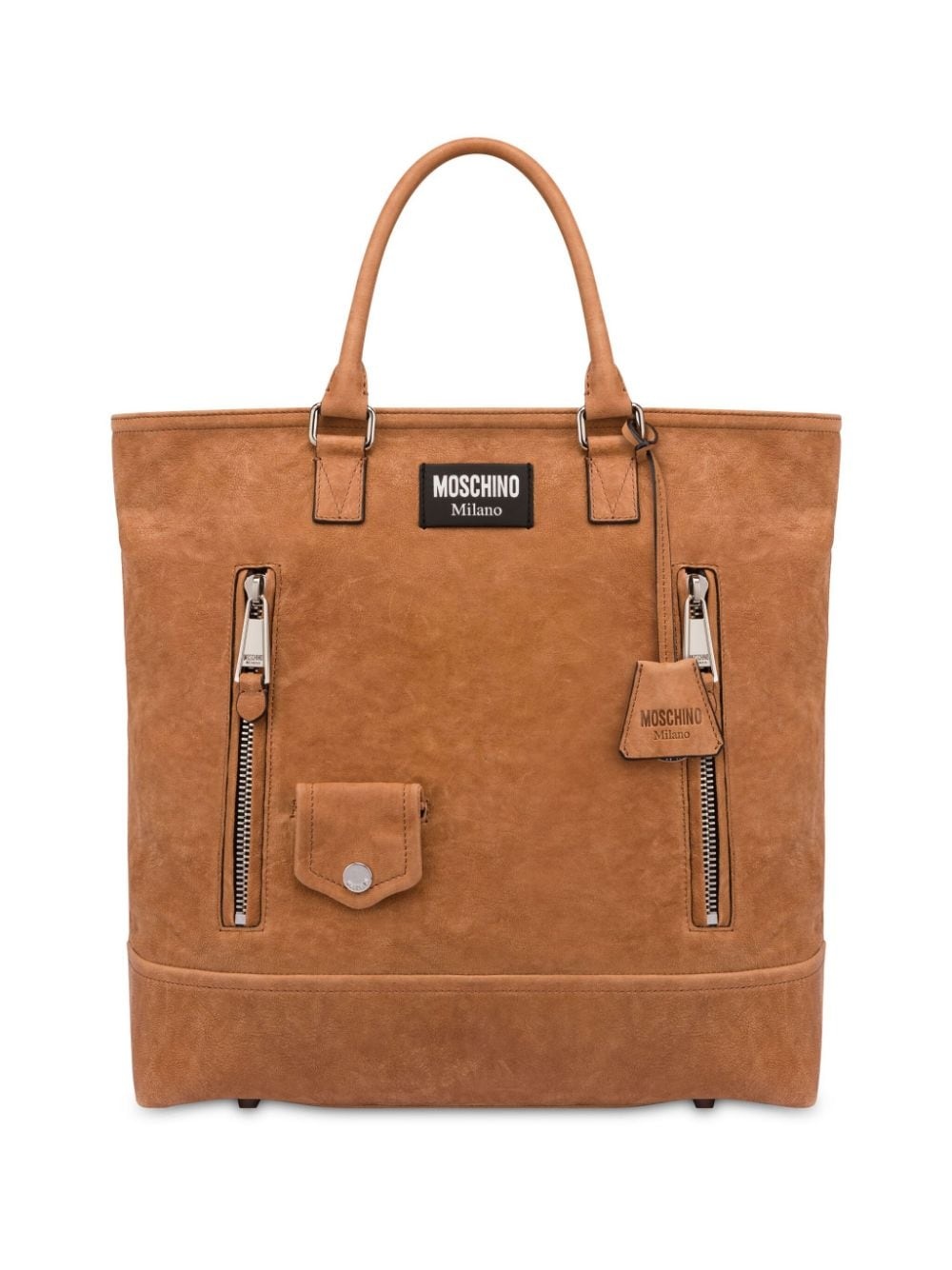logo-appliquÃ© suede tote bag - 1