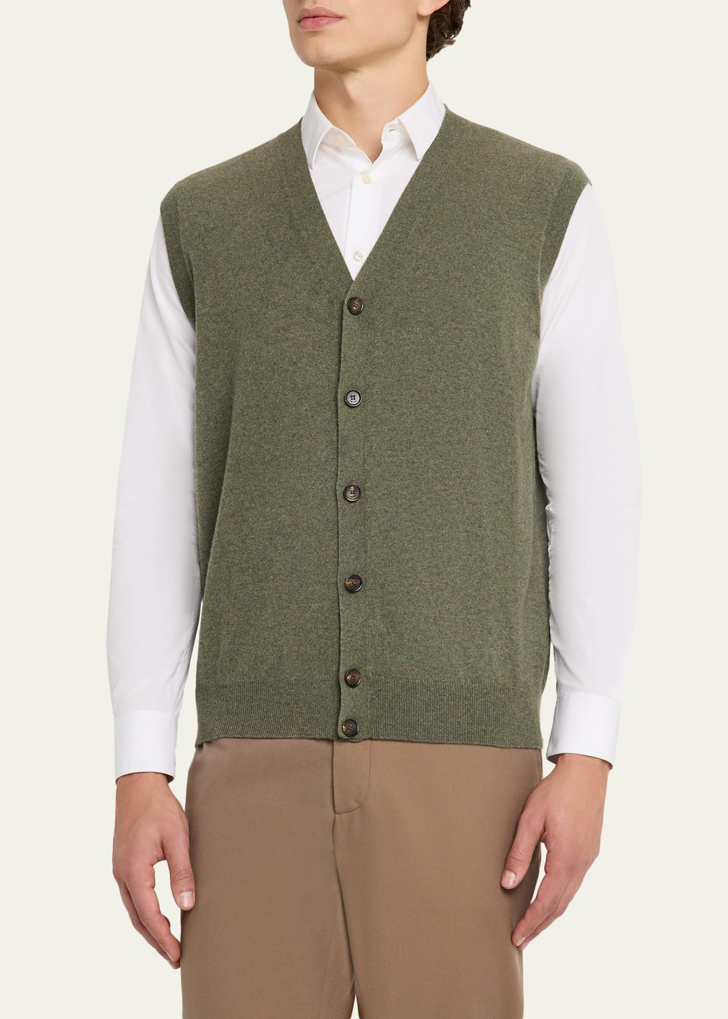 Men's Baby Cashmere Knit Classic-Fit Vest - 4
