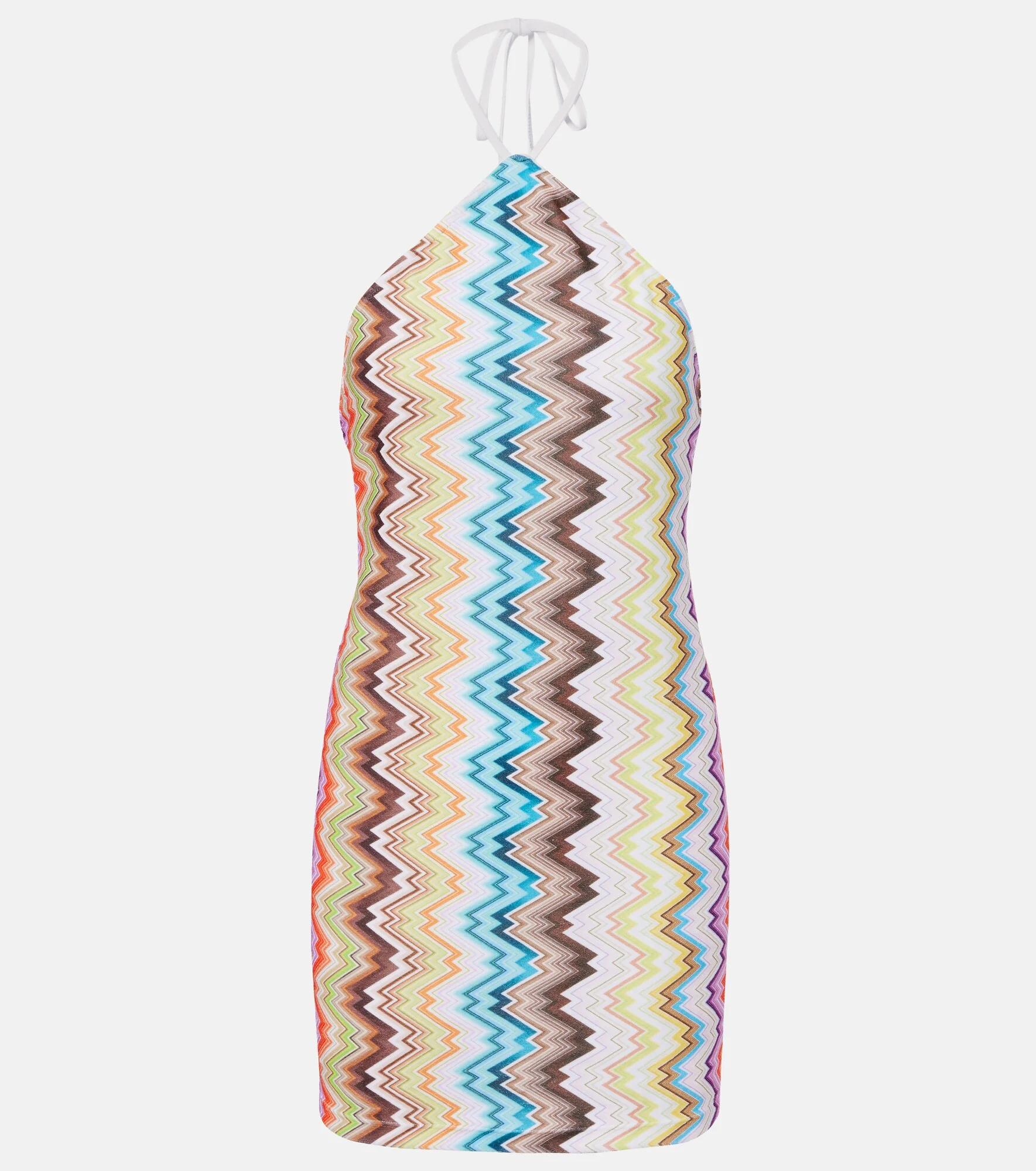 Zigzag open-back minidress - 1