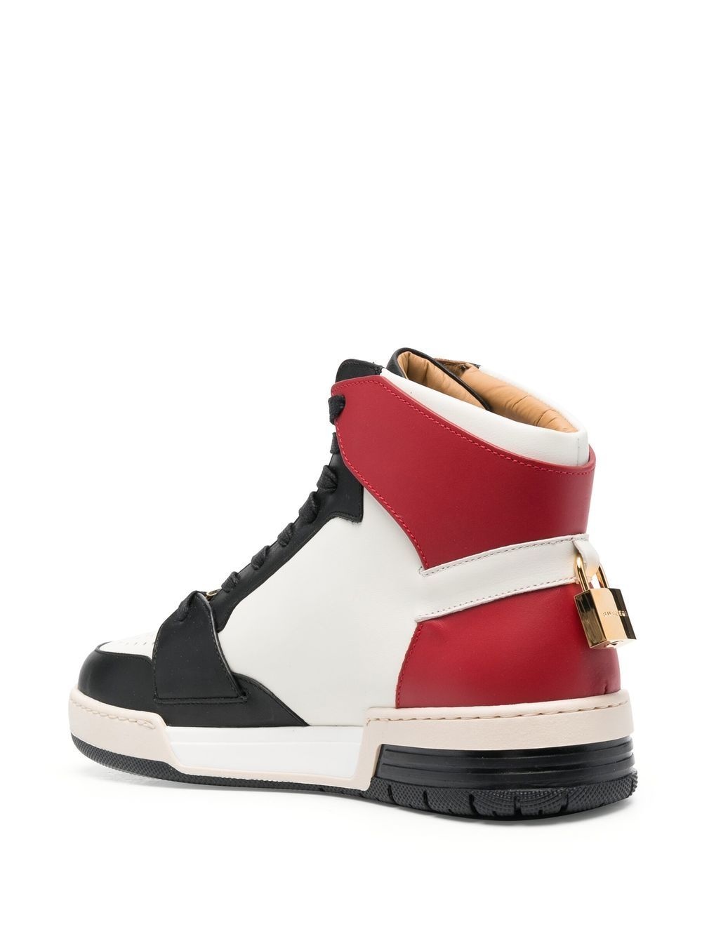 high-top colour-block sneakers - 3
