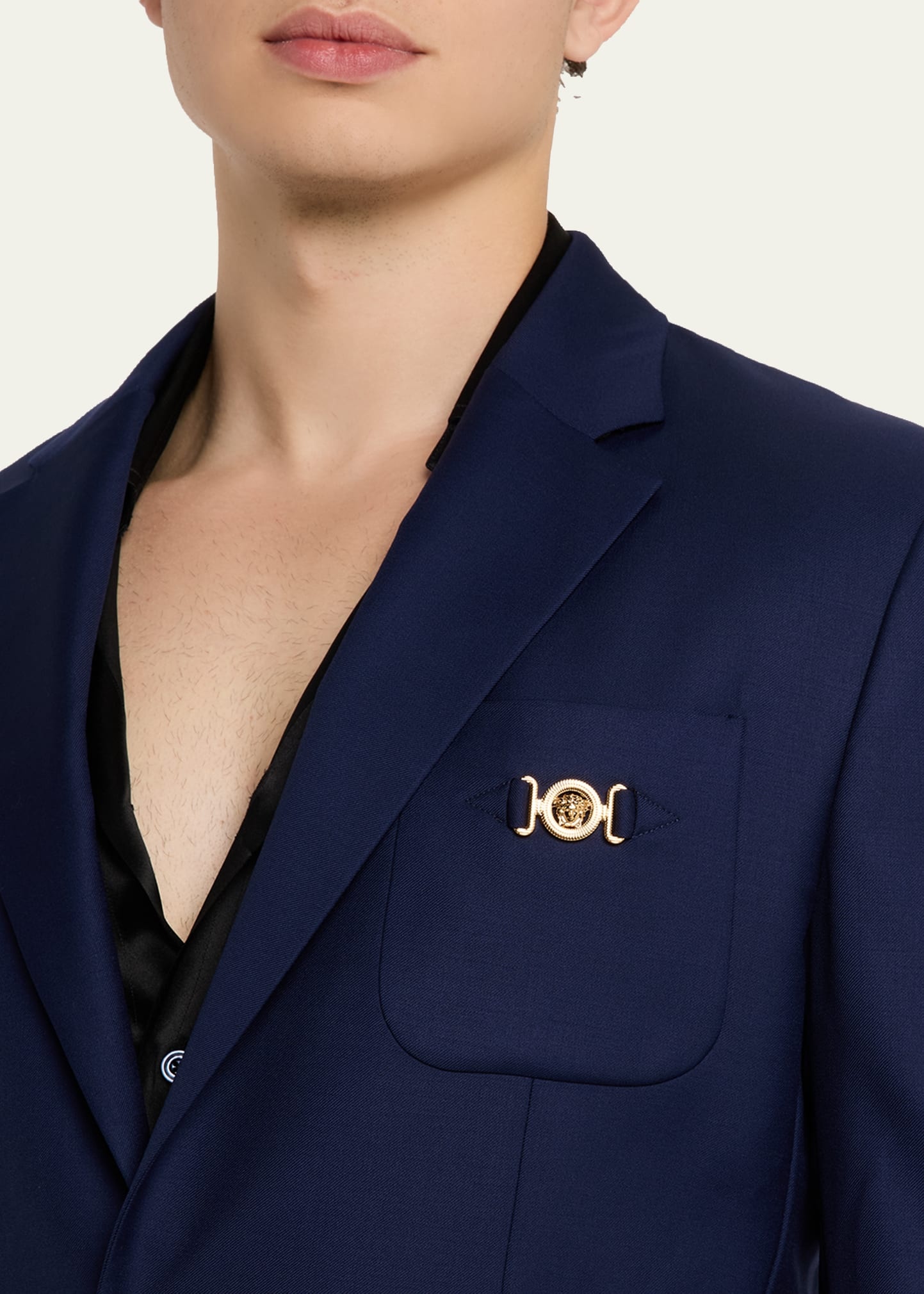 Men's Wool Single-Breasted Blazer - 7