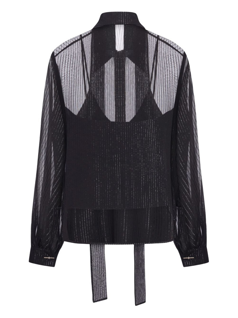 Max Mara striped silk chiffon shirt outlook