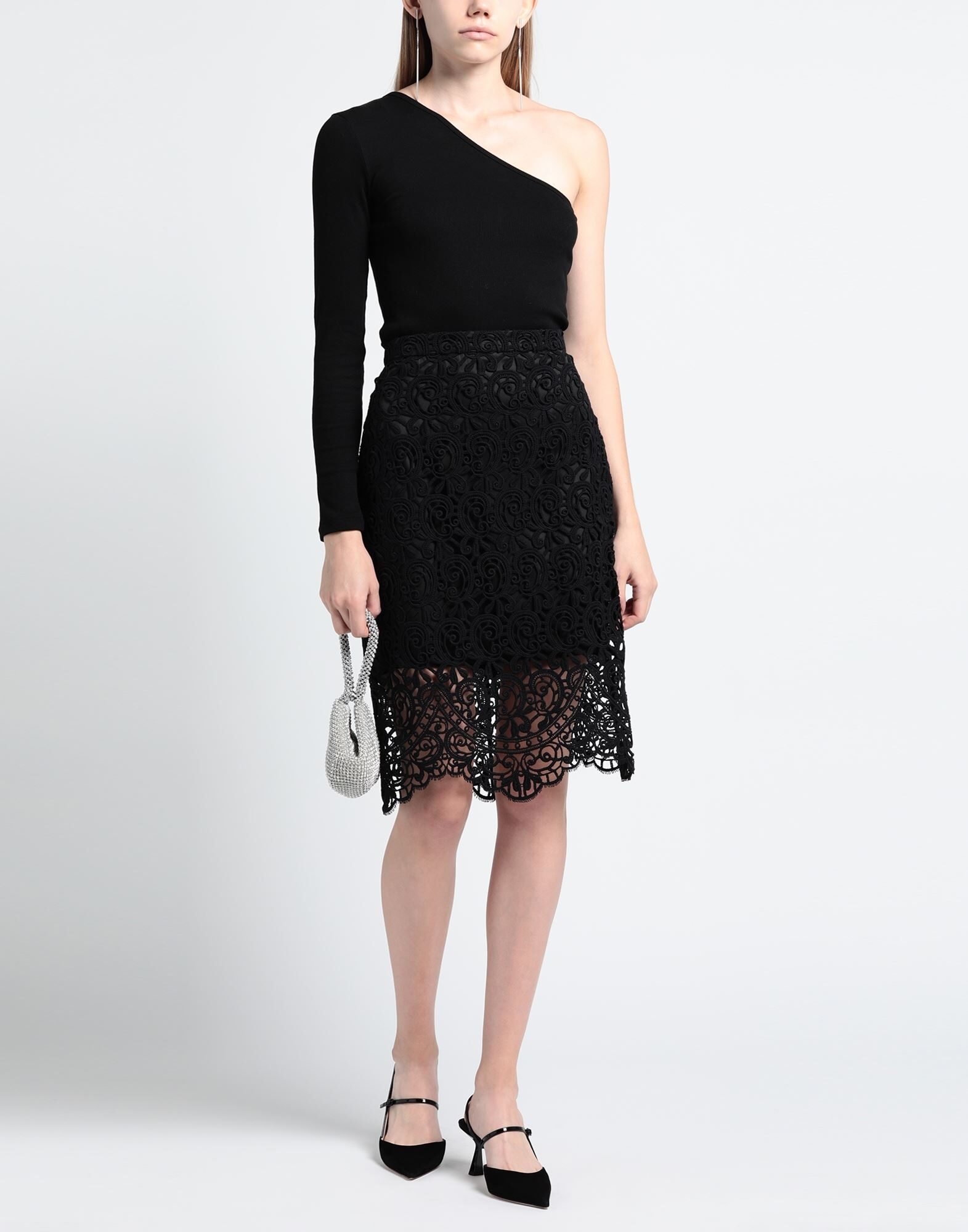 Black Women's Midi Skirt - 2
