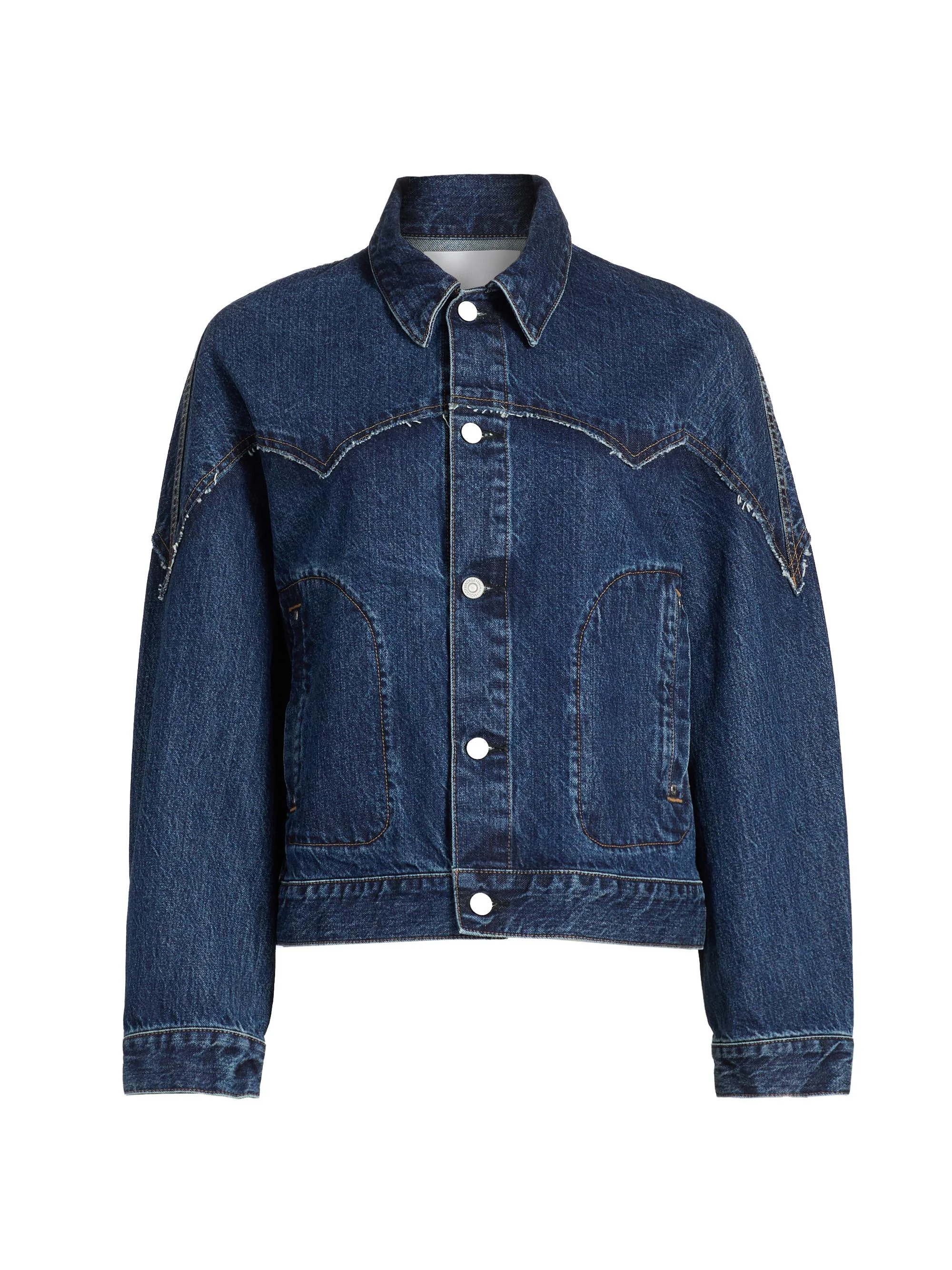 Women's Whitman Denim Western Jacket - Blue - 1