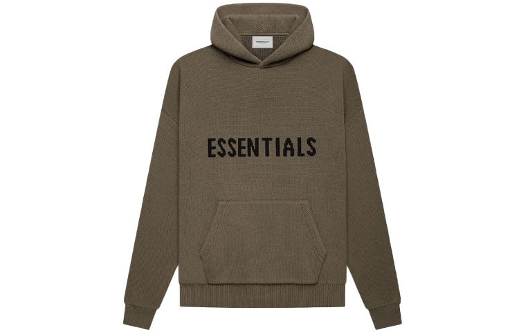 Fear of God Essentials FW21 Knit Pullover Logo Hoodie 'Harvest' FOG-FW21-014 - 2