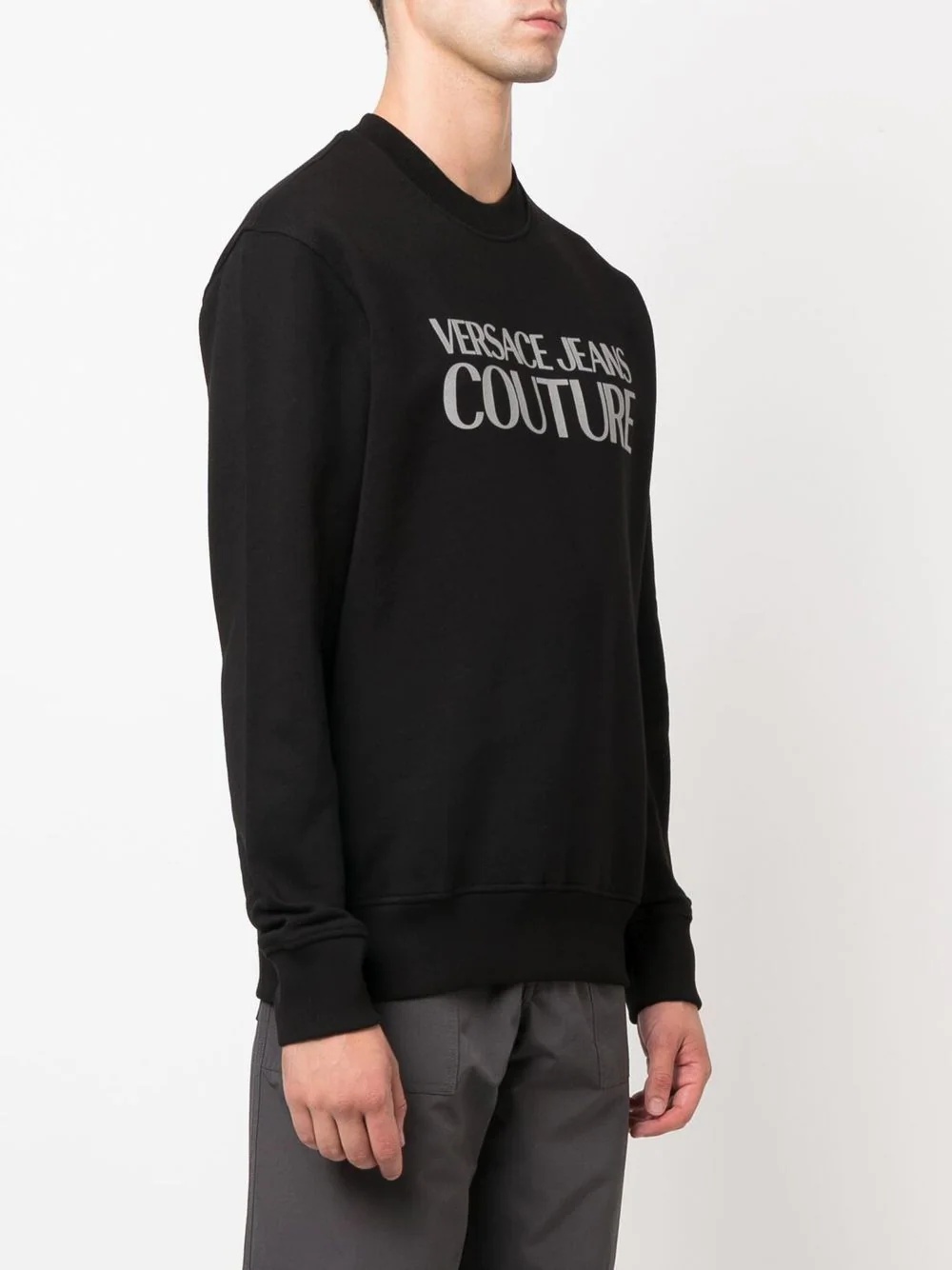 logo-print cotton sweatshirt - 3