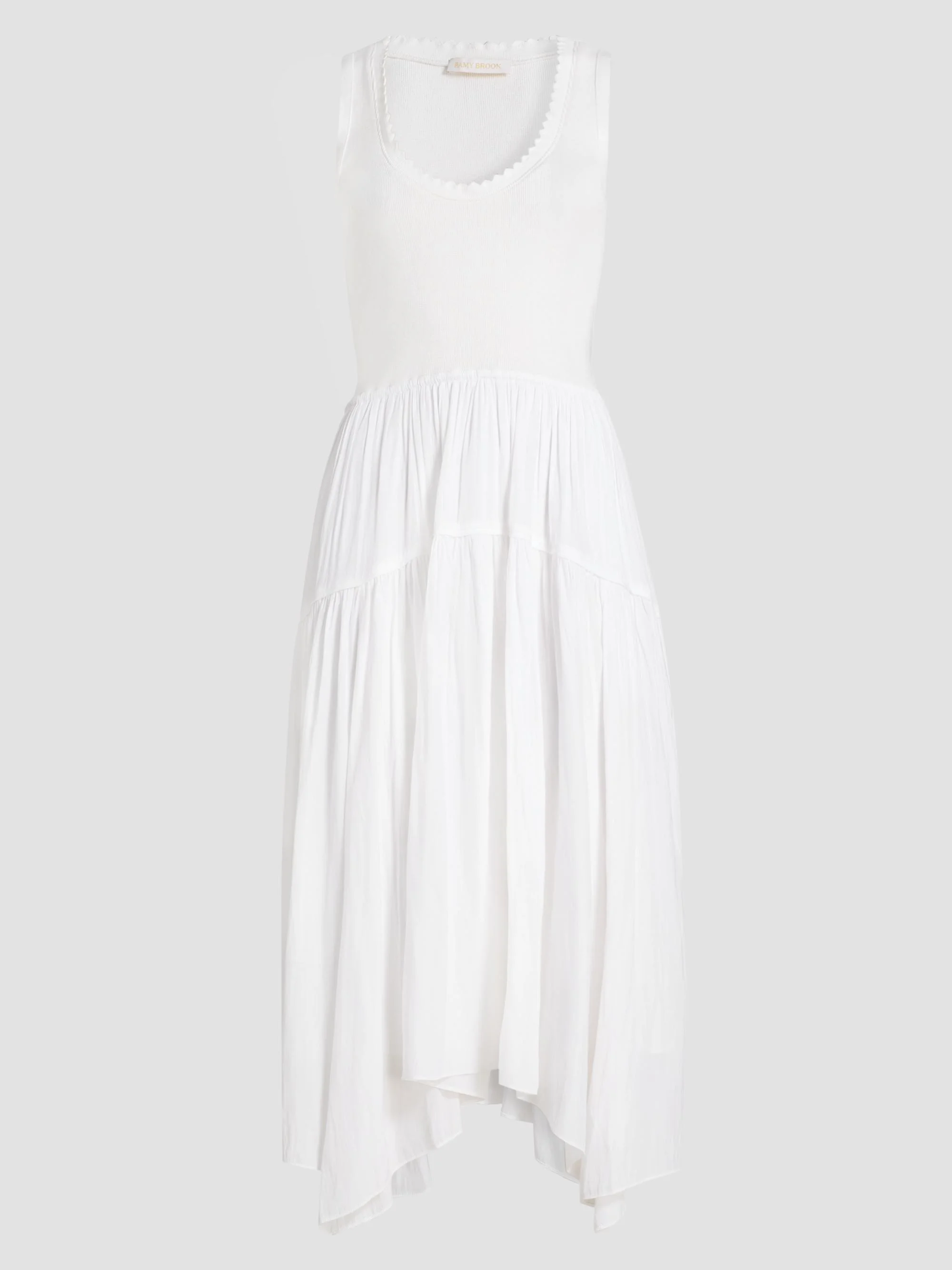 Women's Hadley Sleeveless Ribbed Midi Dress - Ivory - 1