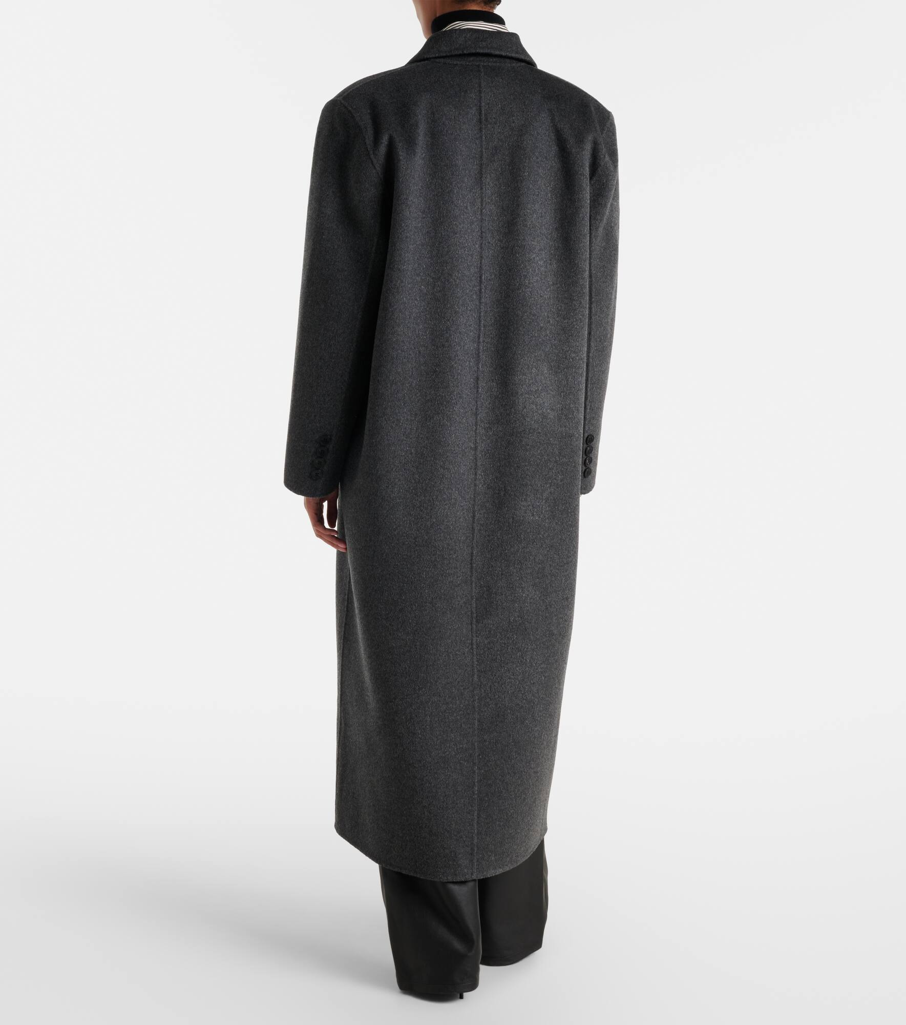 Gaia double-breasted wool-blend coat - 3
