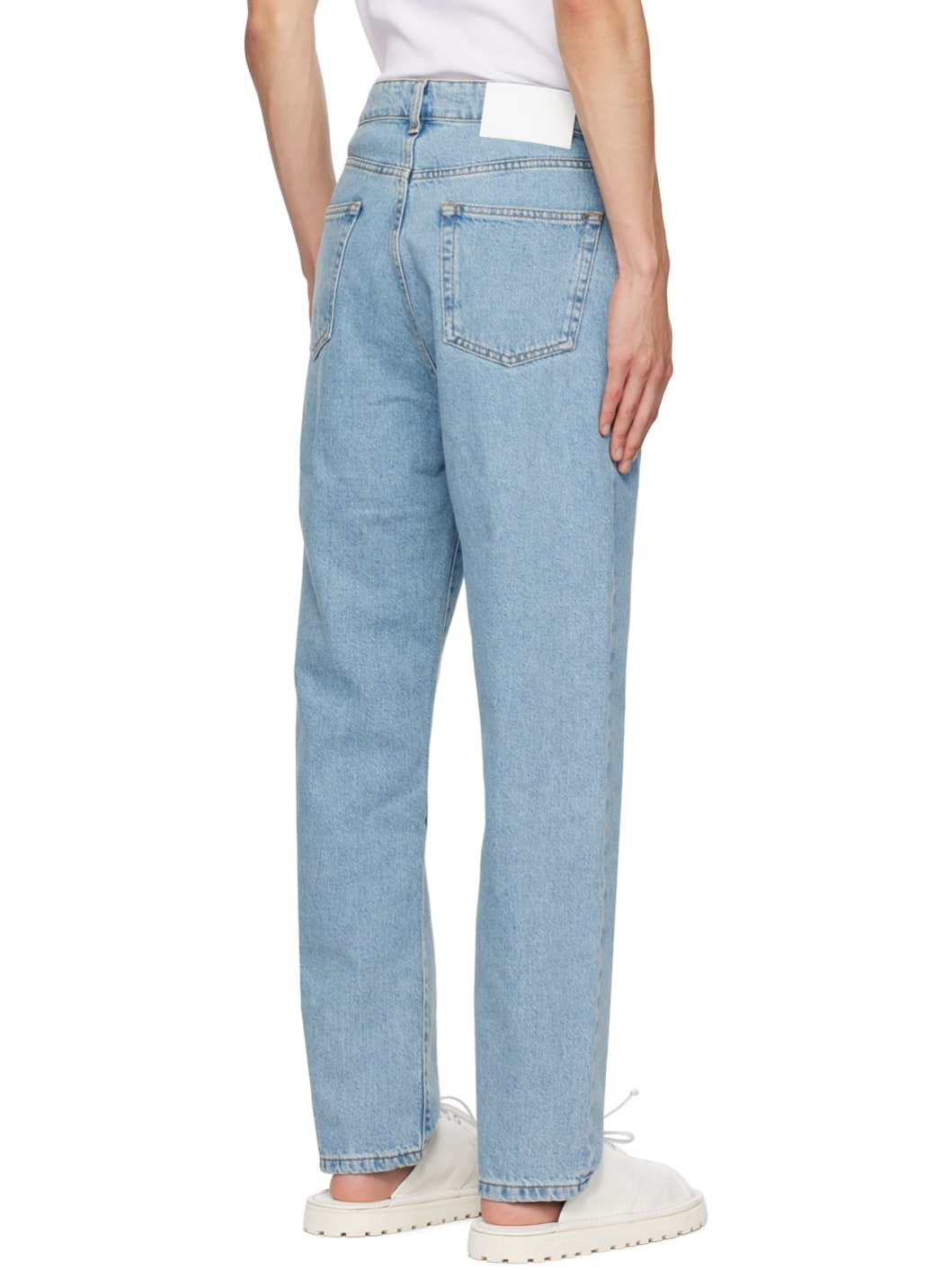 Blue Straight-Leg Jeans - 3