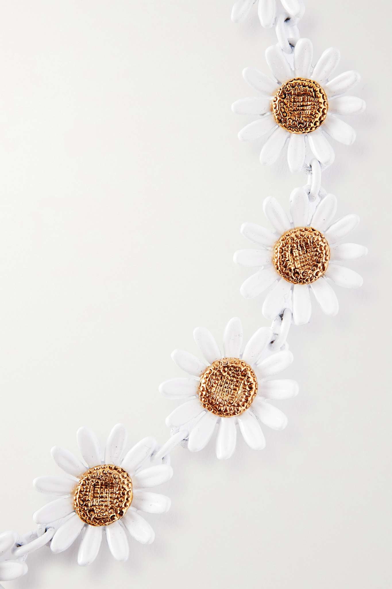 Daisy gold-tone and enamel necklace - 4