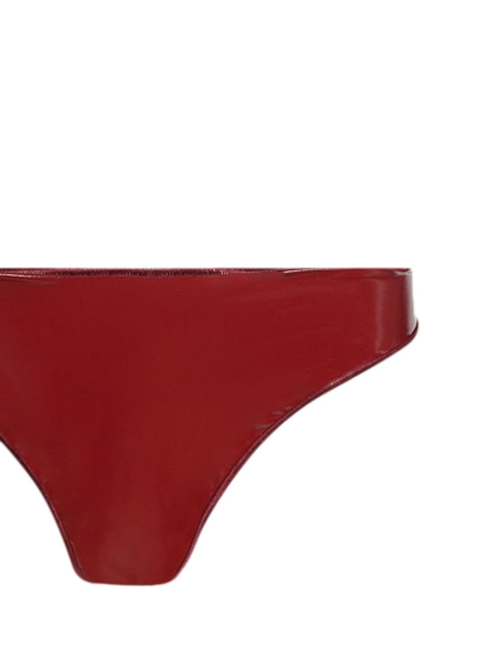 Microkini patent finish bikini set - 2