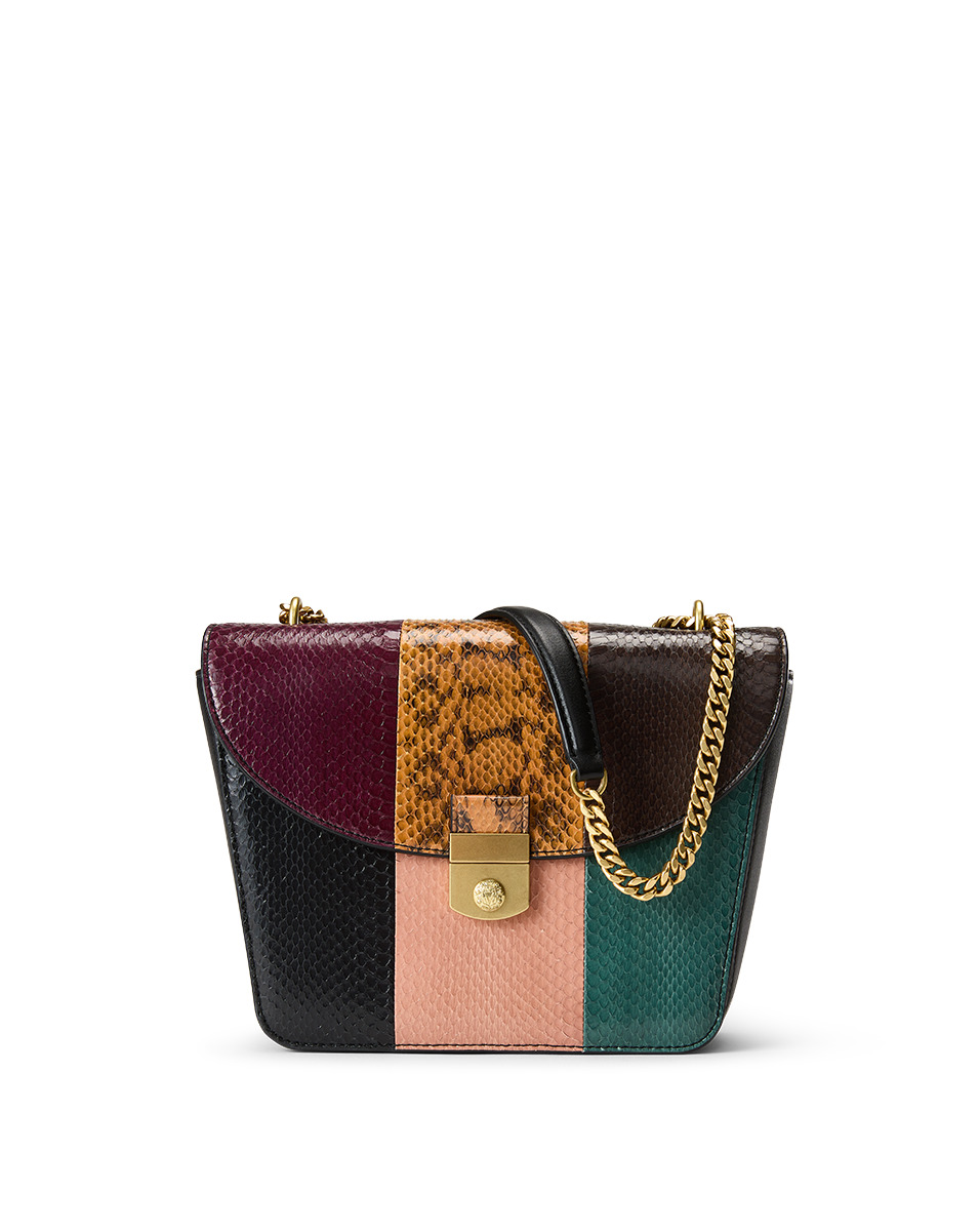 PATCHWORK DOUBLE LINK FLAP BAG - 7