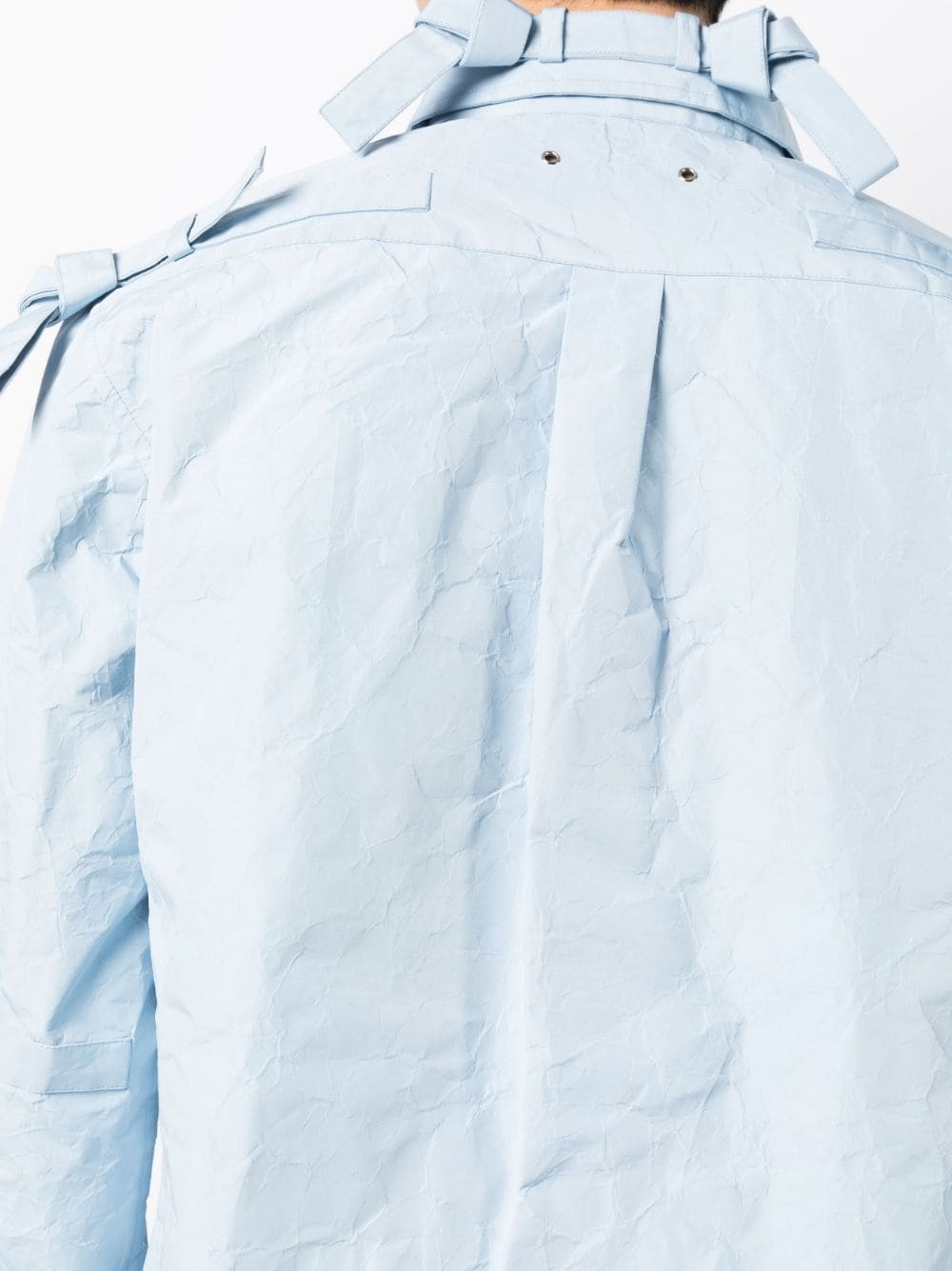 crinkled long-sleeve shirt - 5