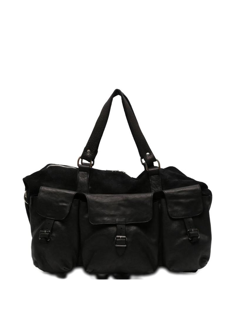 cargo-pocket suede tote bag 1