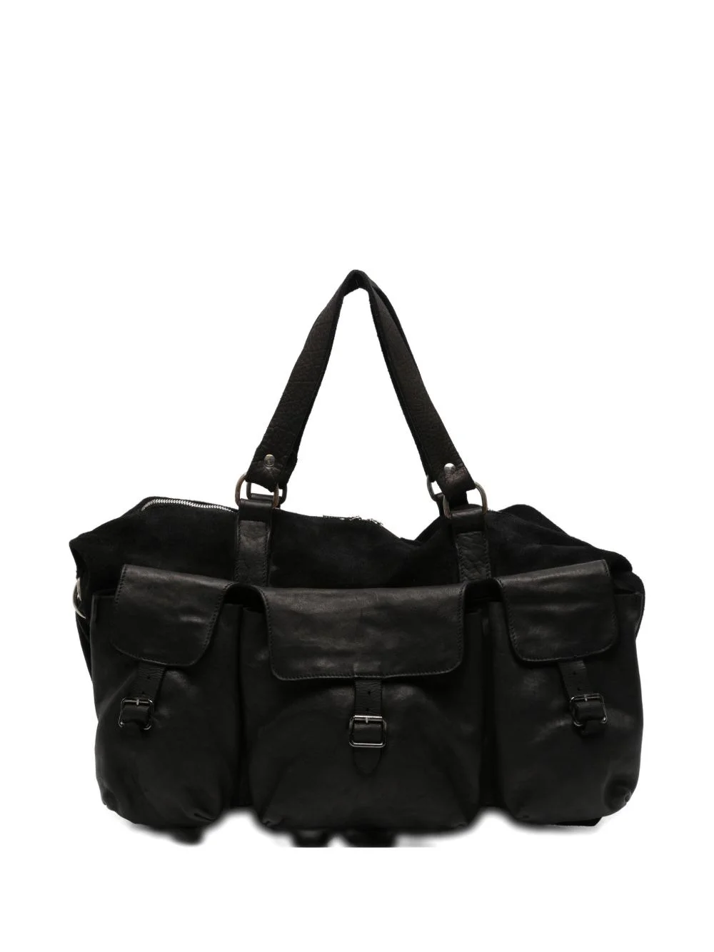cargo-pocket suede tote bag - 1