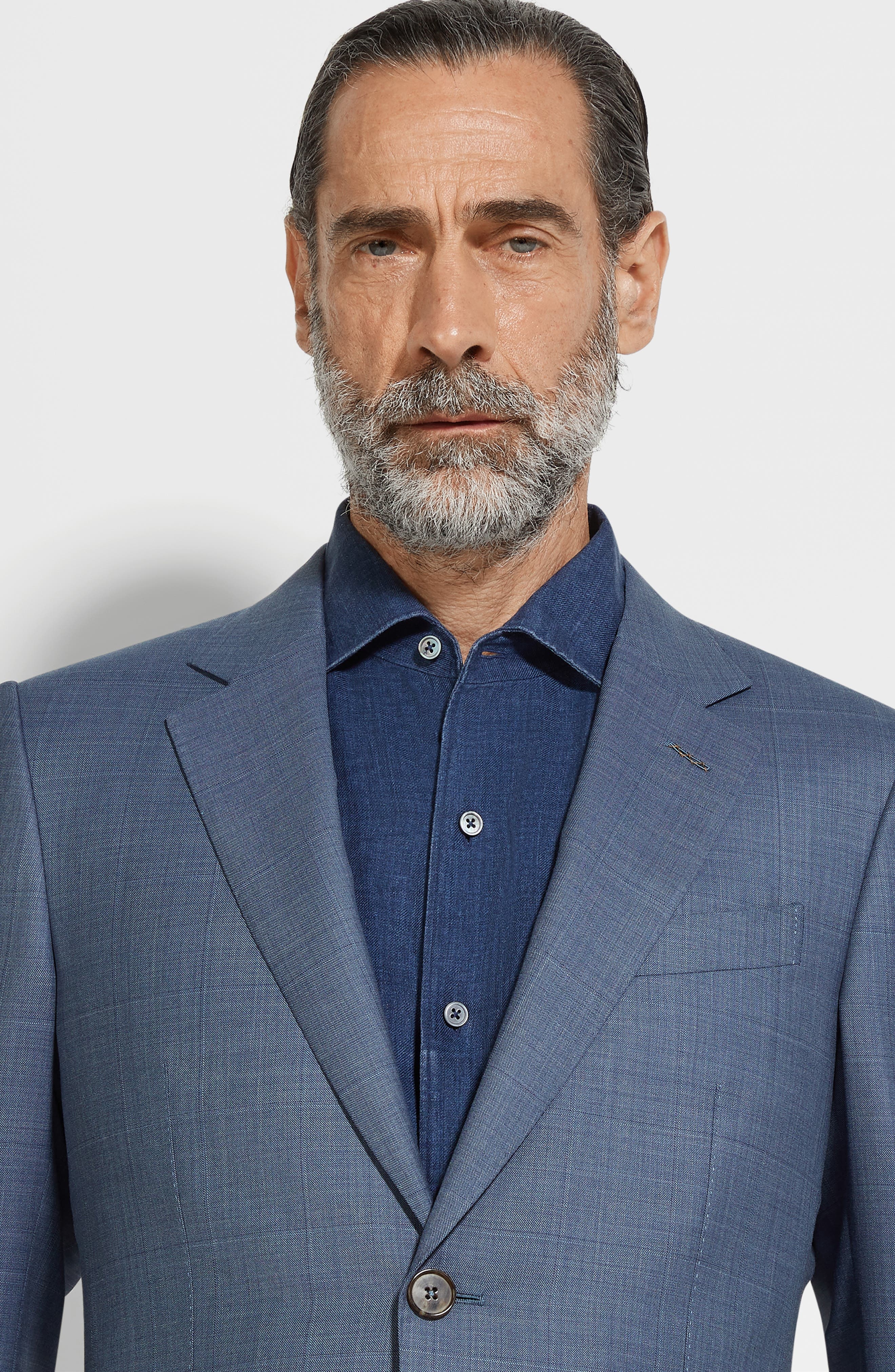 ZEGNA Plaid Centoventimila Wool Suit in Br Blu Ck at Nordstrom - 3