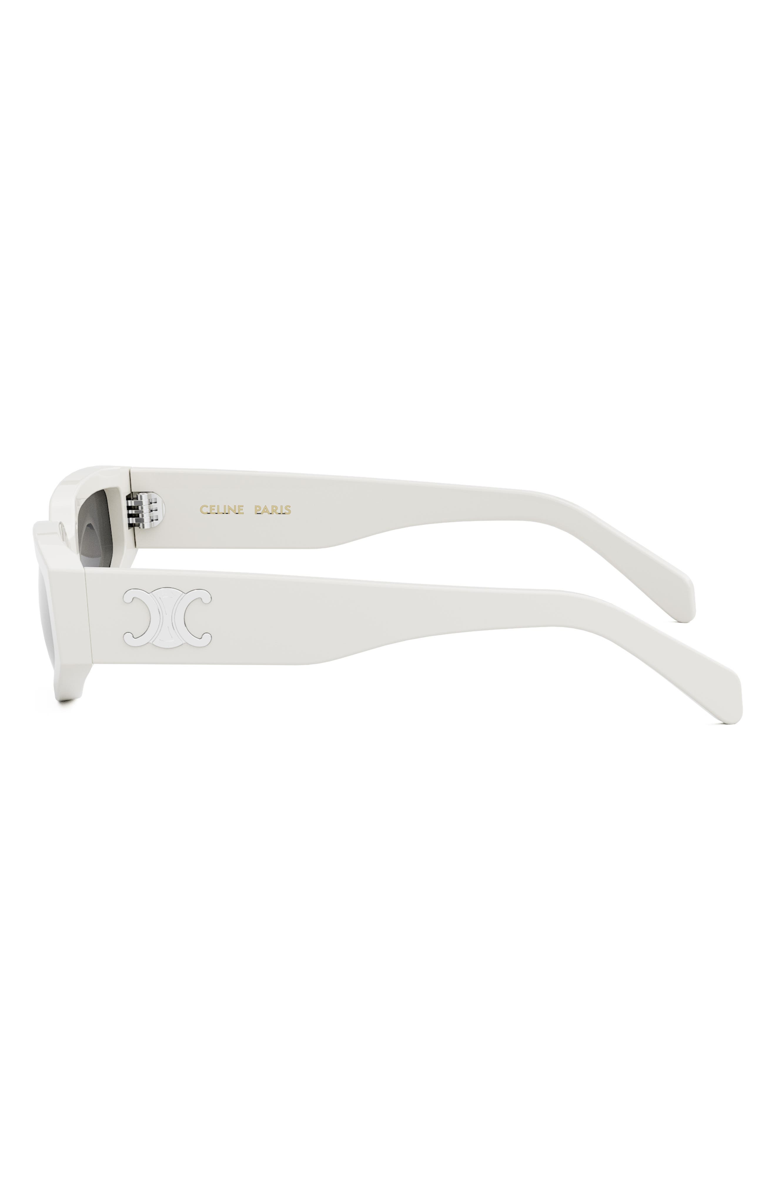 CELINE Triomphe 54mm Geometric Sunglasses in Ivory /Smoke at Nordstrom - 5