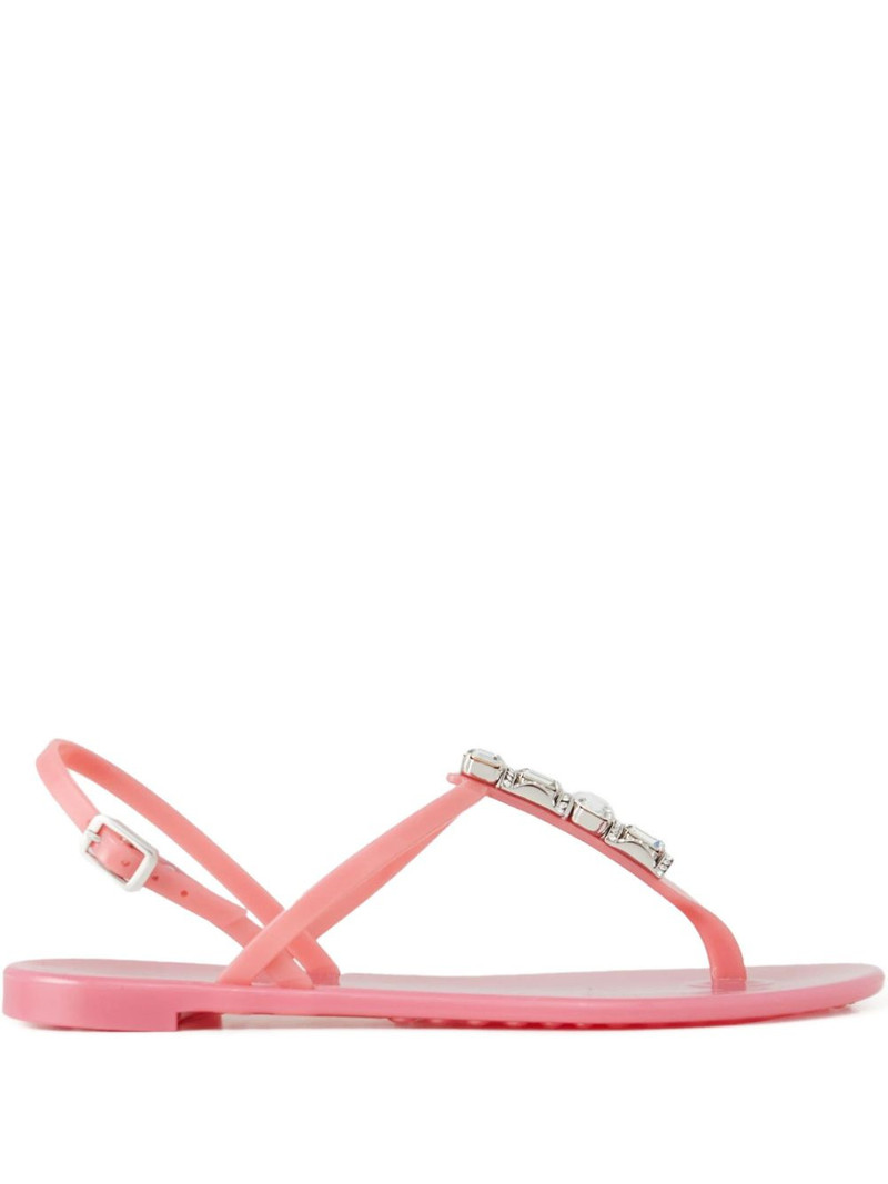crystal-embellished thong-strap sandals 1